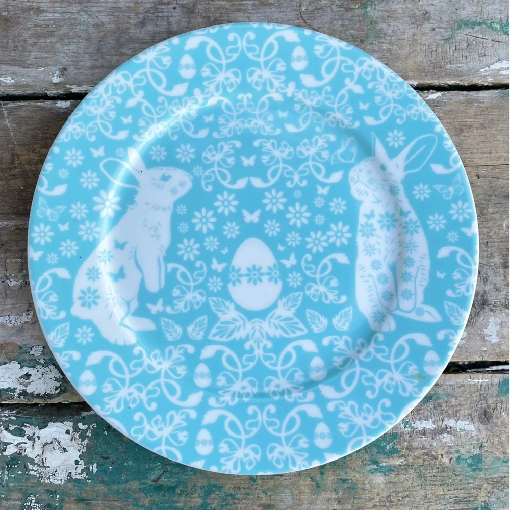 Sur La Table Spring Rabbits Easter Bunny Plate